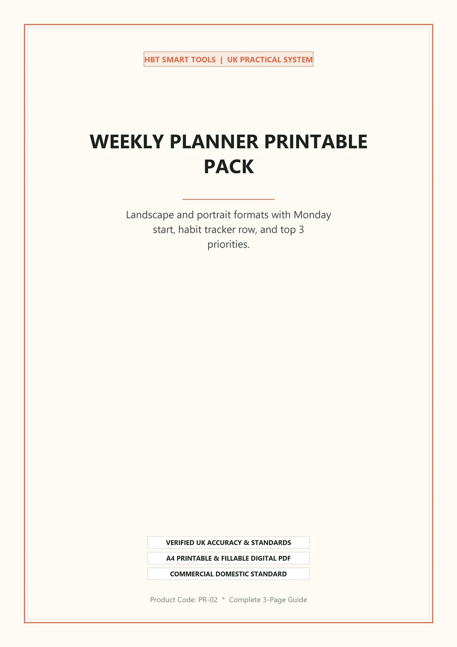 Weekly Planner Printable Pack Cover