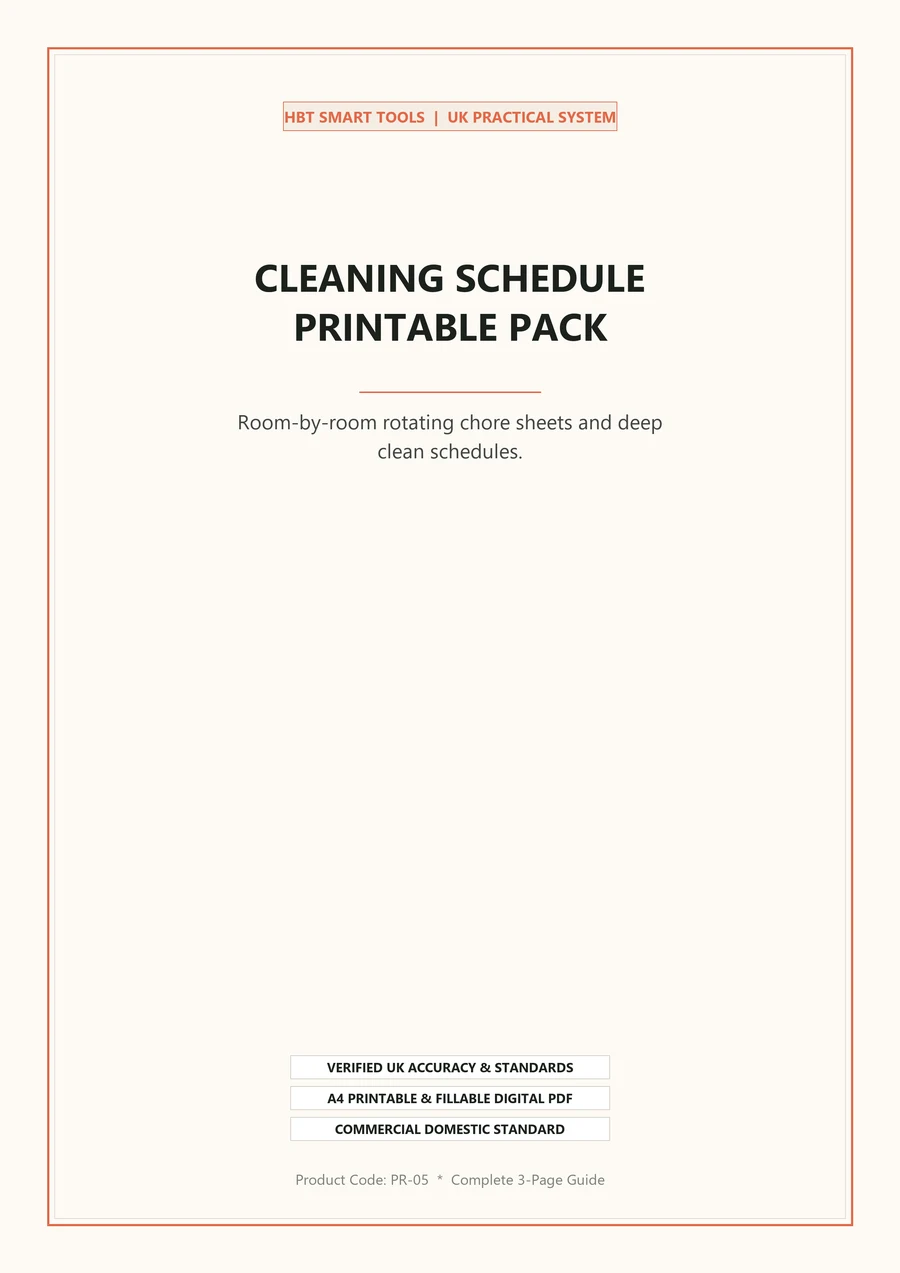 Cleaning Schedule Printable Pack Cover